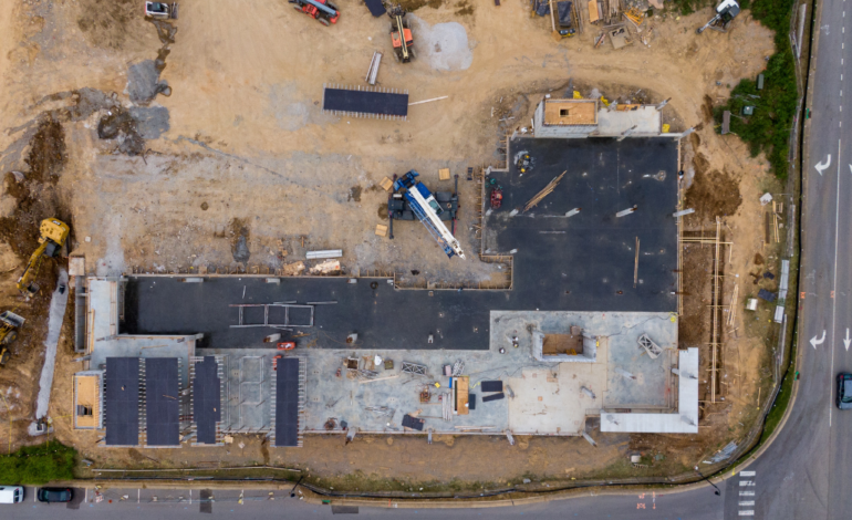 construction aerial photography and videography